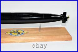 USS Wyoming SSBN-742 Submarine Model (Black Hull), Navy, Scale Model, Mahogany, 20