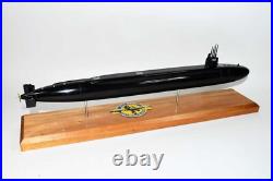 USS Wyoming SSBN-742 Submarine Model (Black Hull), Navy, Scale Model, Mahogany, 20