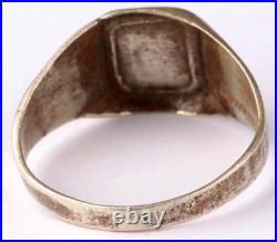 Under-sea boat U1009 Elephant Card U-boat 800 Silver WW2 German ring naval subma