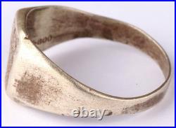 Under-sea boat U1009 Elephant Card U-boat 800 Silver WW2 German ring naval subma