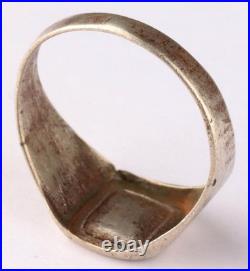 Under-sea boat U1009 Elephant Card U-boat 800 Silver WW2 German ring naval subma