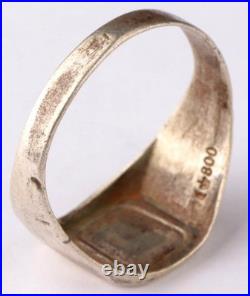 Under-sea boat U1009 Elephant Card U-boat 800 Silver WW2 German ring naval subma