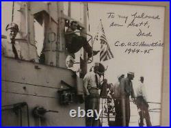Uss Hawkbill 366 1944-45 Signed By Captain To Son. Hero Sub An Captain! Only One