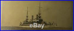 Uss Kearsarge (bb-5) United States Battleship Boat Albumen Photo