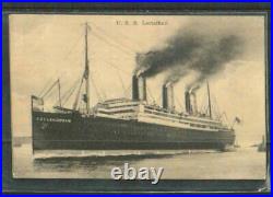 Uss Leviathan 1918 Rare Censored Us Troopship Card From France