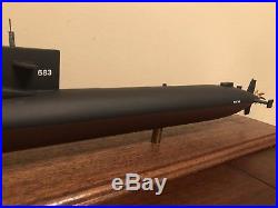 Uss Parche 683 Nuclear Missile Submarine Professional Model With Case/pictures