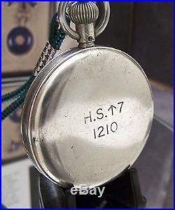 V Rare C Ww2 Royal Naval Hs7 Sidereal Time 60 Sec Stop Watch Serviced Working