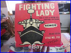 VINTAGE # 856 FIGHTING LADY MOTORIZED ASSAULT NAVY BATTLESHIP BY REMCO # 710