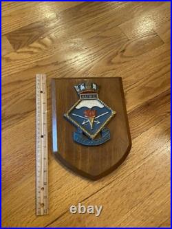 VINTAGE NAUTICAL METAL PLAQUE AUWE British Admiralty Underwater Establishment
