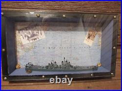 VINTAGE UNITED STATES MILITARY PLASTIC MODEL SHIP DISPLAY One of a Kind