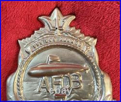 VINTAGE USS Los Alamos AFDB-7 Submarine Force Brass Plaque US Atlantic Fleet