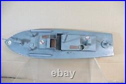 VINTAGE WOODEN BATTERY OPERATED WWII ROYAL NAVY PATROL BOAT PT 107 od