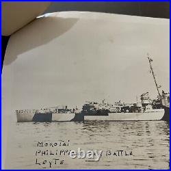 VTG 8x10 USS Bull (DE 402) Photo WW2 Destroyer Commemorative From The Captain