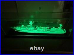 VTG Model of a Cruiser Plexiglass and Phosphoric Plastic Handmade USSR Cabinet