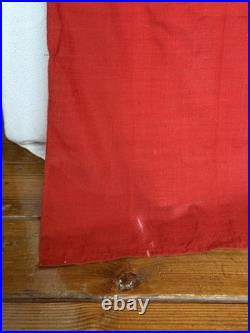 VTG Portugal Ship Flag Sewn Wool Linen Bunting Maritime Ensign 6X4 Wood Toggle