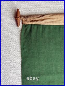 VTG Portugal Ship Flag Sewn Wool Linen Bunting Maritime Ensign 6X4 Wood Toggle