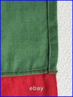 VTG Portugal Ship Flag Sewn Wool Linen Bunting Maritime Ensign 6X4 Wood Toggle