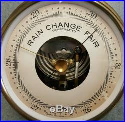 VTG Taylor US Navy Brass Ship Nautical Rain Change Fair Barometer Compensated NR