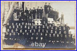 Very Rare! Ww1 German Battleship Kaiserin Capt. Karl Sievers Photo Postcard Rppc