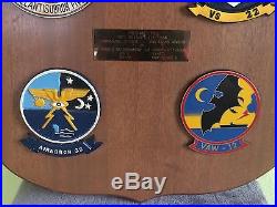 Vietnam Captain's Submarine & Ship Plaque VS-32, HSC-5, CVSG 54, VAW-12, VS-22