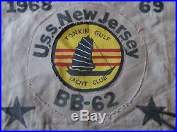 Vietnam Uss New Jersey Bb-63 Battleship Tonkin Gulf Ready Room Bar Wall Flag