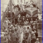 Vintage 1890-1900 US Navy ship Crossing the Equator Celabration