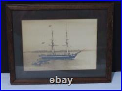 Vintage 1913 Photo USS Brig Niagara War Of 1812 Ship Commodore Perry Toledo, OH