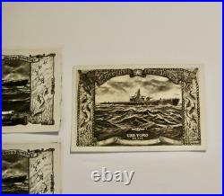 Vintage 1940's postcards USS PIRAHNA USS TORO Season's Greetings Navy