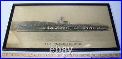 Vintage 1948 USS Franklin D. Roosevelt CVA-42 Military Photograph US Navy 10x20