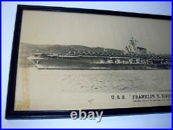 Vintage 1948 USS Franklin D. Roosevelt CVA-42 Military Photograph US Navy 10x20