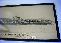 Vintage 1948 USS Franklin D. Roosevelt CVA-42 Military Photograph US Navy 10x20