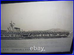 Vintage 1948 USS Franklin D. Roosevelt CVA-42 Military Photograph US Navy 10x20