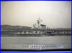 Vintage 1948 USS Franklin D. Roosevelt CVA-42 Military Photograph US Navy 10x20