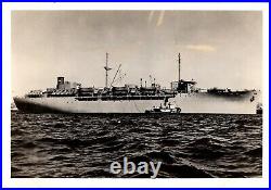 Vintage 1950s WWll SS Marine Trooper US Navy Transport Ship Real Photo Souvenir
