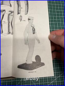 Vintage 1957 Aurora 410-98 United States Sailor 1/8 Scale Plastic Model Kit New