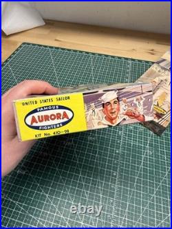 Vintage 1957 Aurora 410-98 United States Sailor 1/8 Scale Plastic Model Kit New