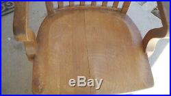 Vintage Antique U. S. US Maritime 1066 oak swivel rocking chair military navy