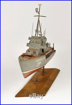 Vintage Author Model Warship USSR Wooden Original Instance