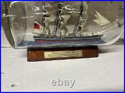 Vintage Clippership Cutty Sark 1869 Authentic Model Ship in Glass Bottle 9