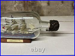 Vintage Clippership Cutty Sark 1869 Authentic Model Ship in Glass Bottle 9