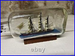 Vintage Clippership Cutty Sark 1869 Authentic Model Ship in Glass Bottle 9