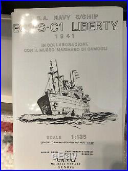 Vintage EC2-S-C1 Liberty Cargo Ship model kit, scale 1135
