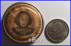 Vintage Employee Photo ID Badge BATH IRON WORKS CORP CANTEEN WORKER Maine
