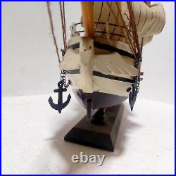 Vintage Handmade Wood Model Sailing Boat Large Ship Sailor Nautical decor