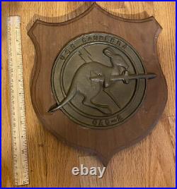 Vintage Heavy Plaque Uss Canberra Cag 2 Cruiser Nice! Look