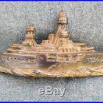 Vintage Japan Made Pot Metal Toy Navy Battleship Uss Texas Bb-35