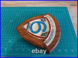 Vintage Navy PLAQUE Metal Emblem + Wood Shield Amphibious Squadron 6