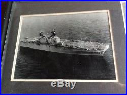 Vintage Pair Photographs Uss Belleau Wood Lha-3 Ship-photos-usn-navy-framed