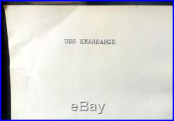 Vintage Photograph USS Kearsarge Navy Ship Aircraft Carrier Battleship Military