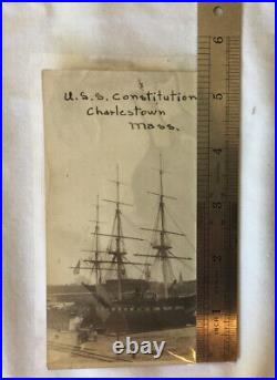 Vintage Photograph of USS Constitution Old Ironsides at Charlestown, Mass